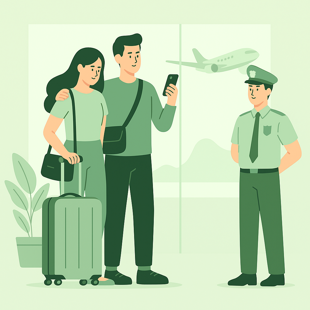 Traveler feeling safe while exploring a new city